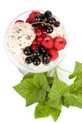 Ice-cream with fresh berries