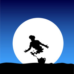 Obraz premium gene on the moon