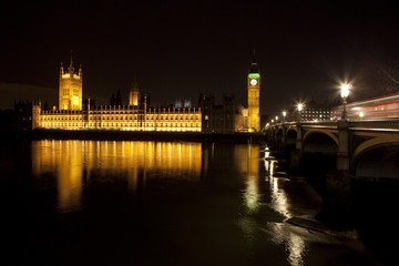 Westminster at night