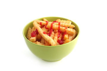 Chips with ketchup