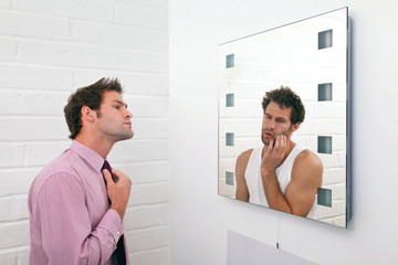 Two sides of getting ready in the morning