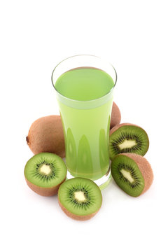 Kiwi juice and fruits