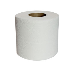 Toilet paper isolated on white