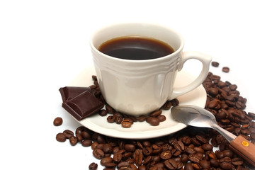 Coffee cup isolated on white