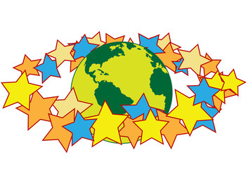 Halo Of Stars Ring Around World