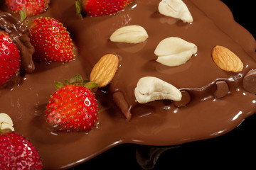 Strawberry in chocolate