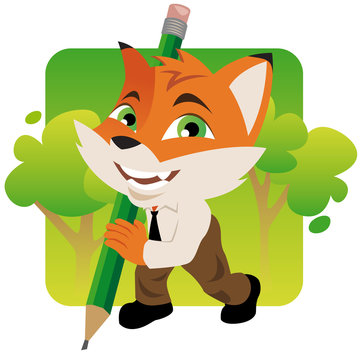 Renard crayon