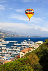 Aerial view of Monaco harbor