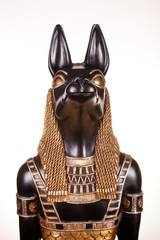 Anubis statue highkey portrait