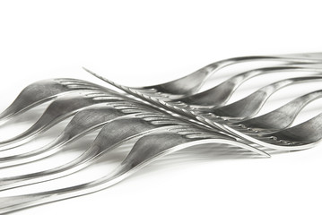 Stainless forks wave