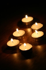 Fototapeta na wymiar six candles