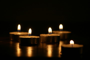 candles in the darkness