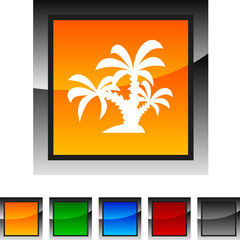 tropical icon set. Vector illustration