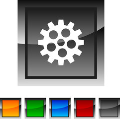 Gear icon set. Vector illustration