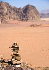 Stone composition on the desert