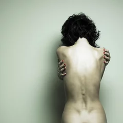 Fototapeten Nude sexy woman. Human's back. © Egor Mayer