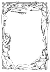 Verzierung, Eckverzierung, Design, Erotik, Alt, Antik