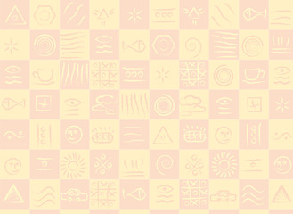 Color texture with symbols