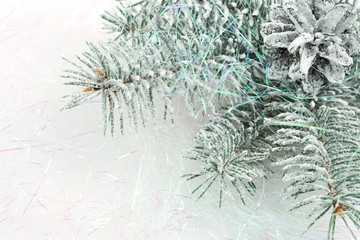 Christmas  tree,strobile, branch, tinsel