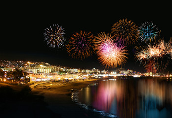 Holiday resort fireworks