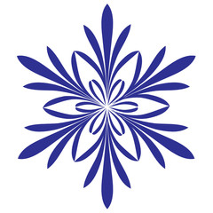 Decorative snowflake. Vector.