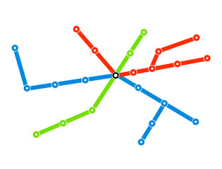 blank tube map for company profiles
