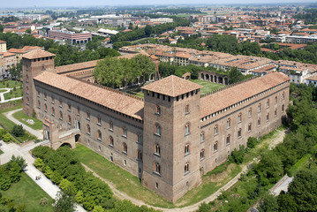 Fototapeta premium aerial view of Pavia