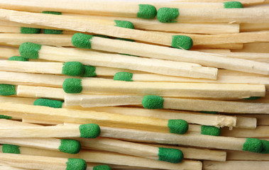 Green matchsticks background