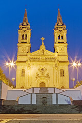 Night view of a Cristian basilic in S.torcato Guimaraes, Portuga