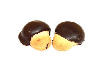 biscotti su sfondo bianco