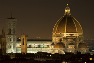 Obraz premium Firenze: notturna sulla Cattedrale di S. Naria del Fiore 2