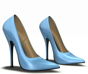High heel blue