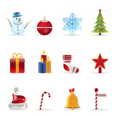 Beautiful Christmas And Winter Icons - Vector Icon Set