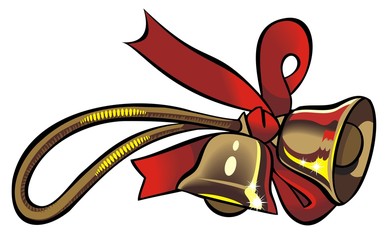 Christmas bells, element for design, vector illustration