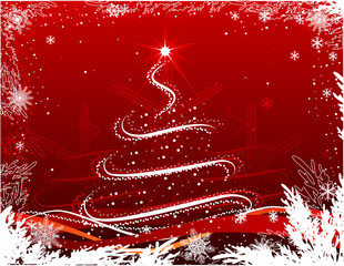 Vector of beautiful red Christmas background