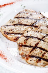 tuna steak.
