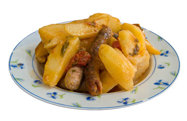 Sausages and potatoes