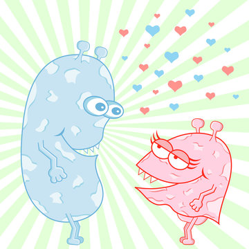 Monster Love Cartoon Characters