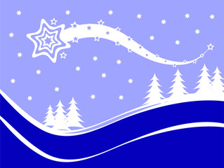 Christmas winter scene background