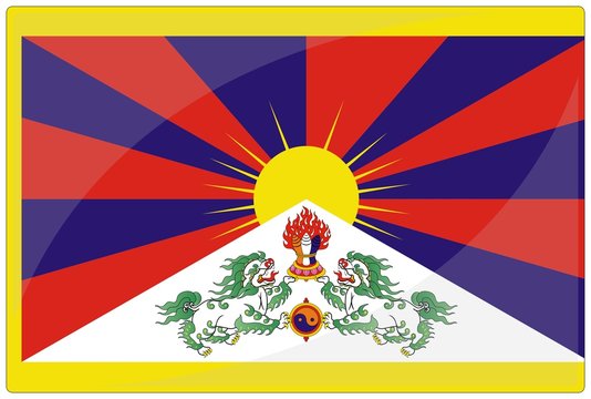 drapeau glassy tibet flag