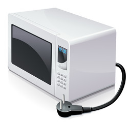 Fototapeta premium Four à micro-ondes et consommation électrique (reflet)