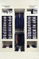 businessmen's clothes in shop