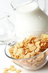 Breakfast with corn-flakes