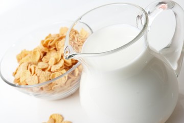 Breakfast with corn-flakes