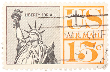 US Air Mail Stamp Statue of Liberty