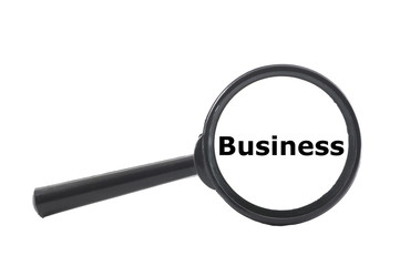 business concept with magnifyer