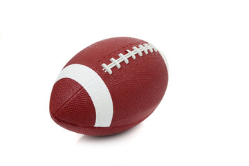 an american football on white