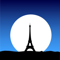 eiffel tower on the moon