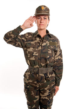 Female Soldier Salute