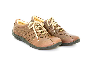 Pair a shoe a brown leather